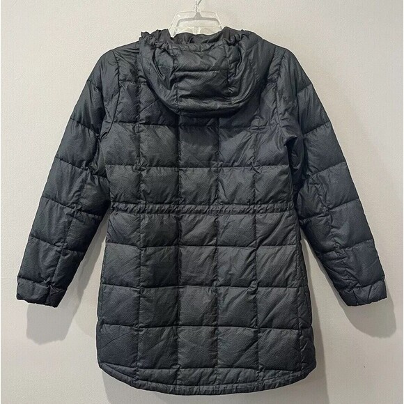 Eddie Bauer Coat Women’s Small EB 550 Down Puffer Jacket Dark Green Nylon Long - Picture 2 of 9